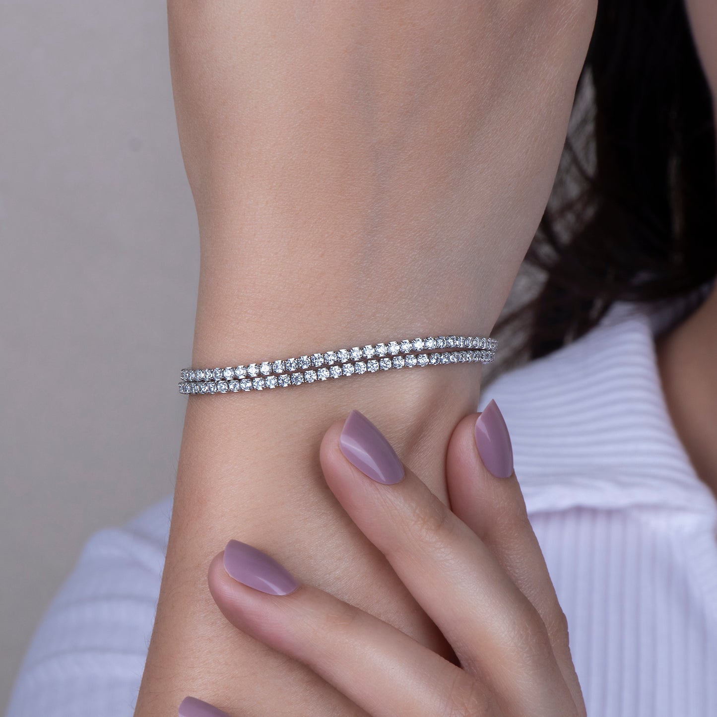 Double Layer Tennis Bracelet