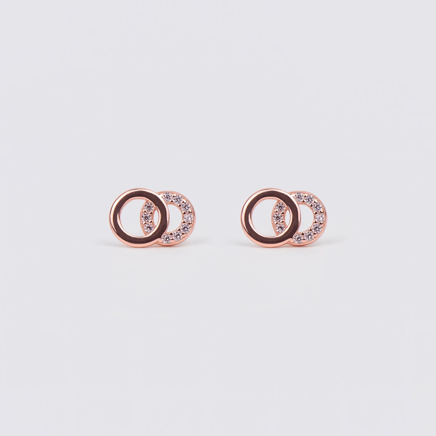Eternal Circle Rose Gold Studs
