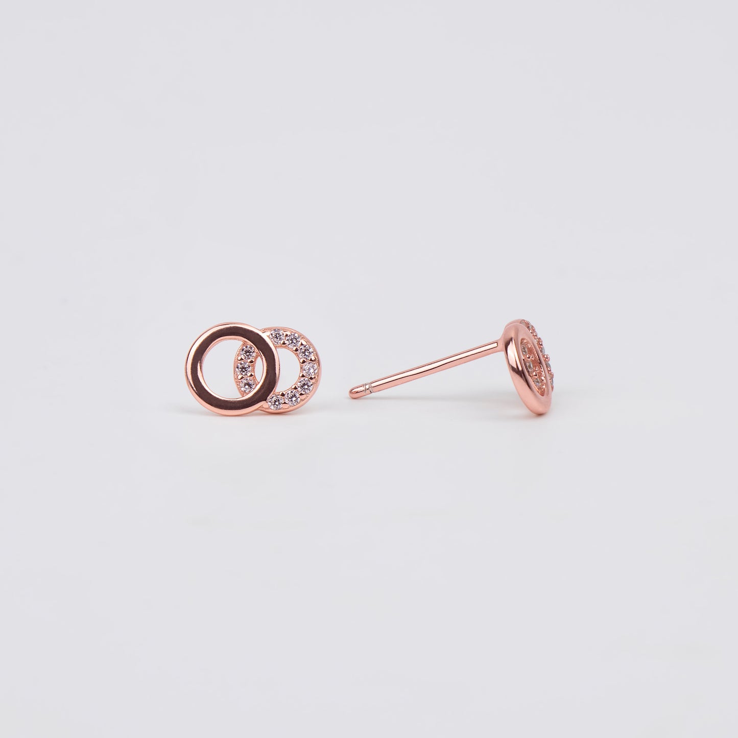 Eternal Circle Rose Gold Studs