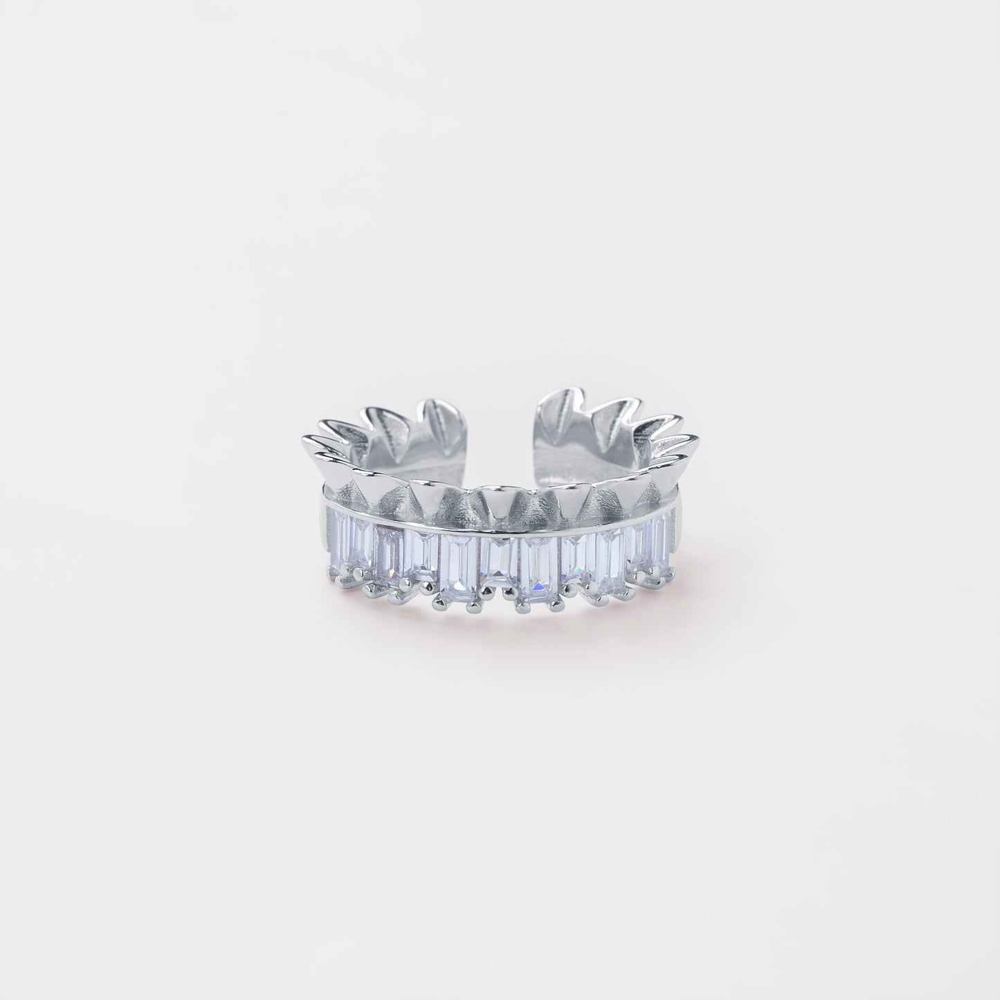Regal Crown Adjustable Silver Ring
