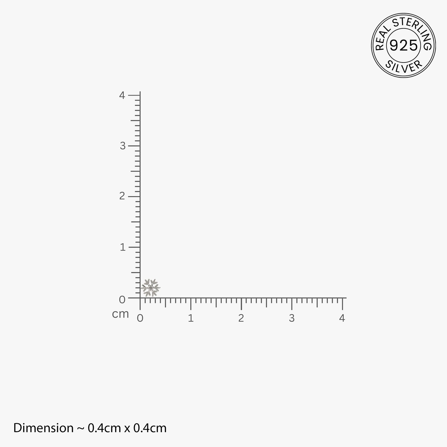 Radiant Snowflake Zirconia Silver Studs
