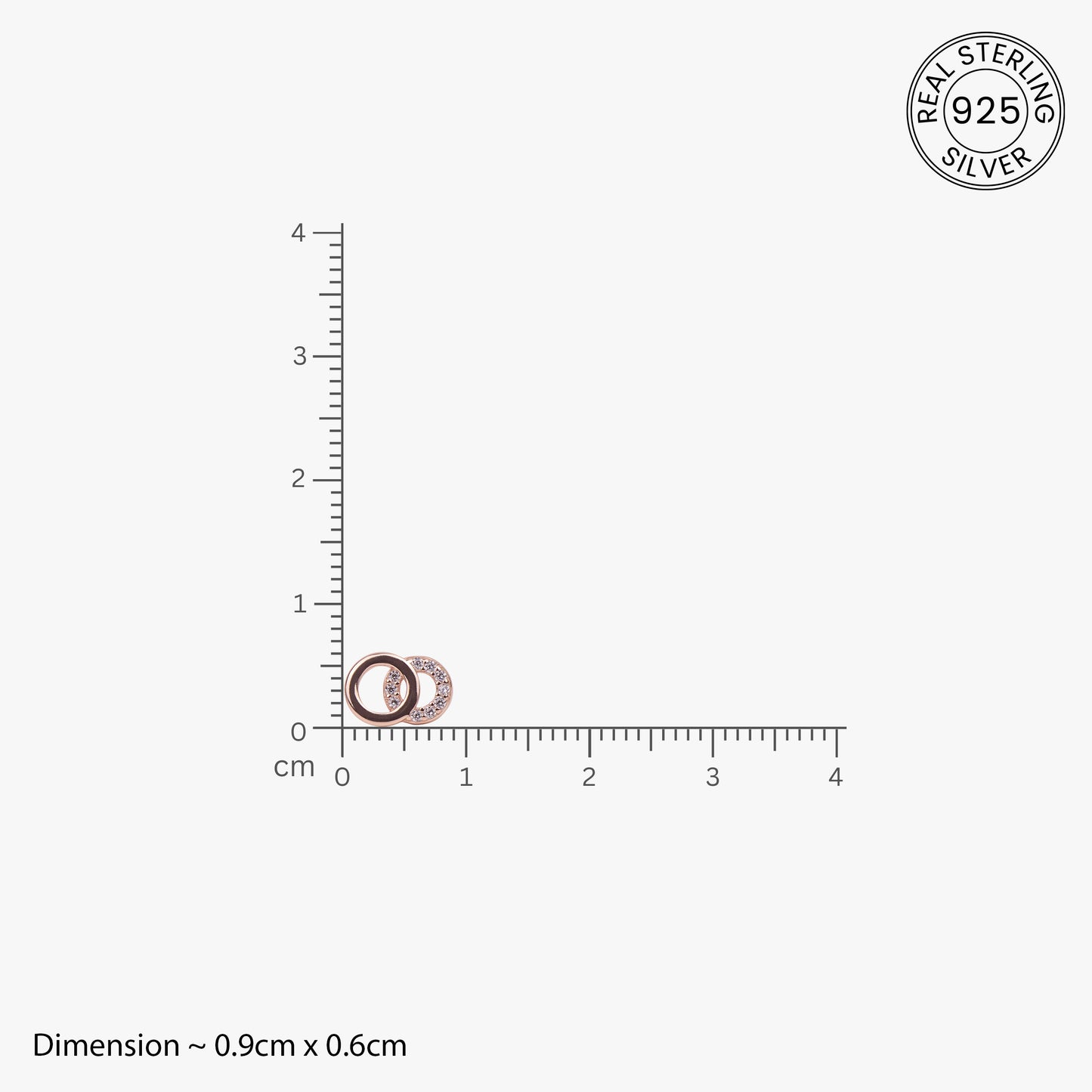 Eternal Circle Rose Gold Studs
