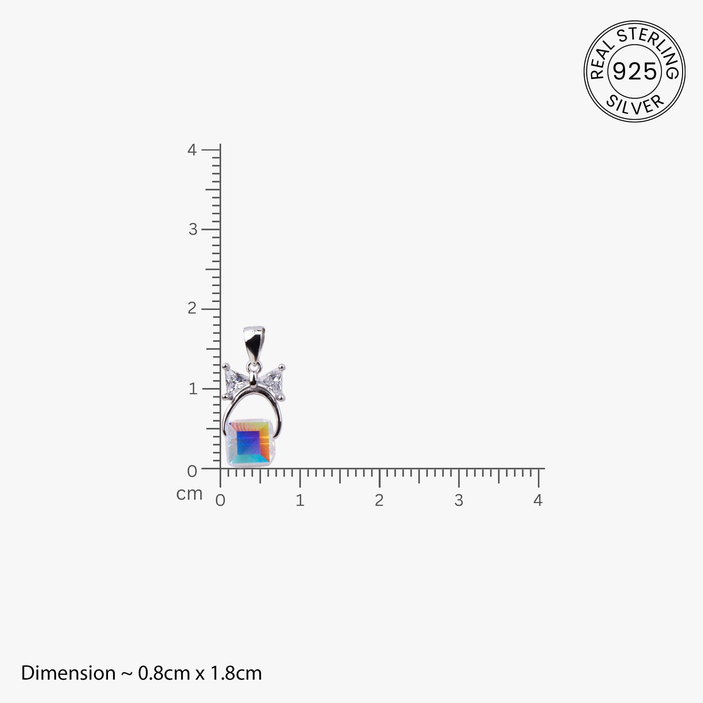 Prism Glow Silver Necklace