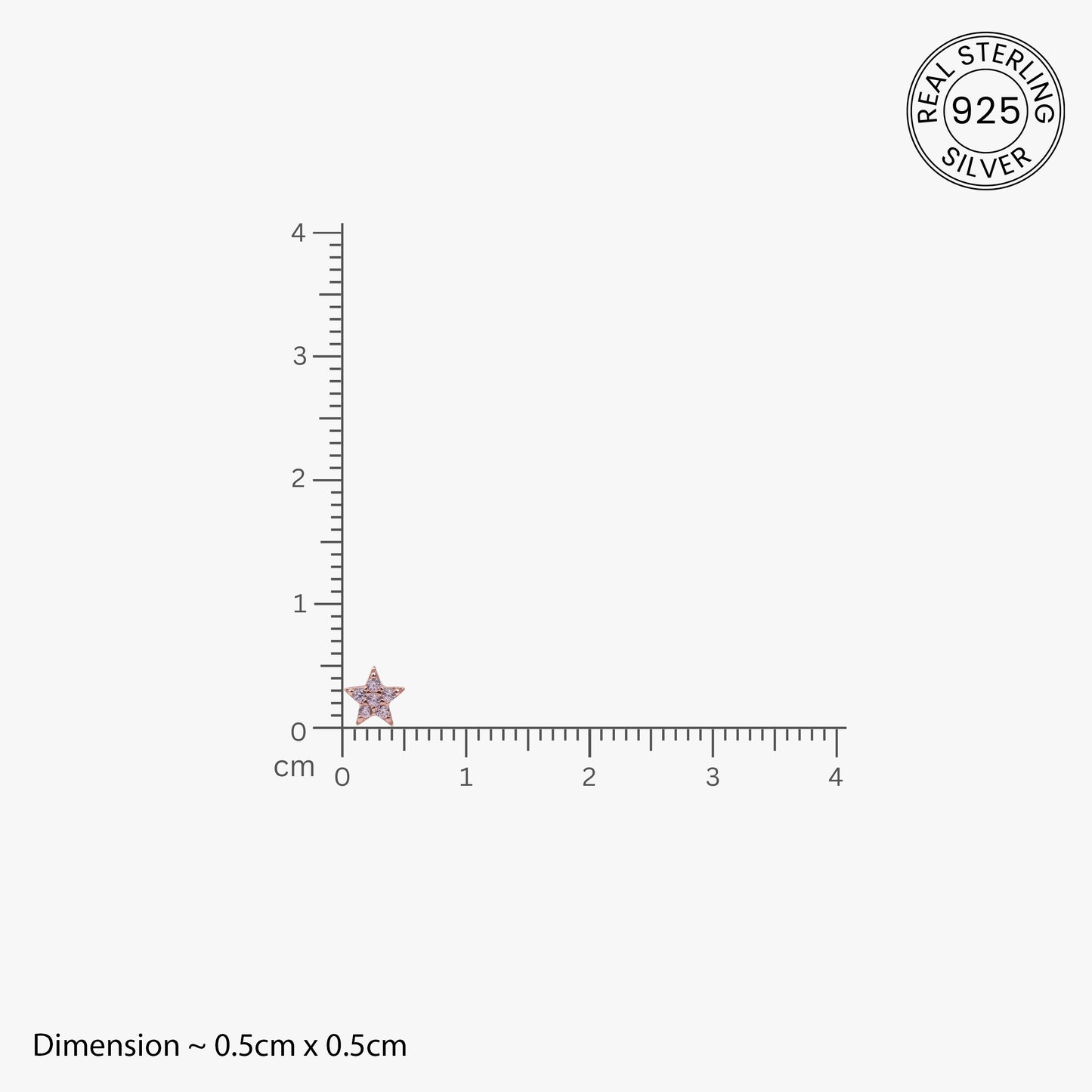 Sparkling Starburst Rose Gold Studs