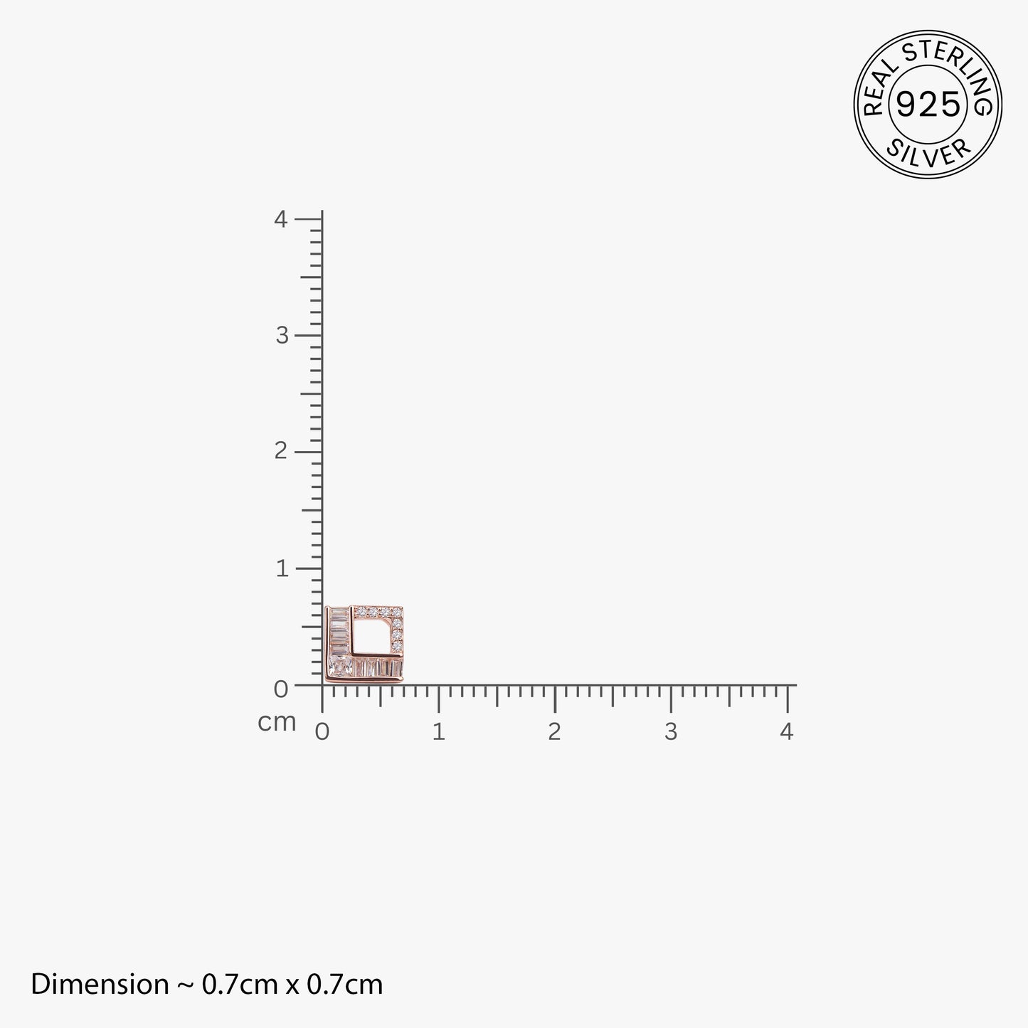 Geometric Elegance Spark Rose Gold Earrings