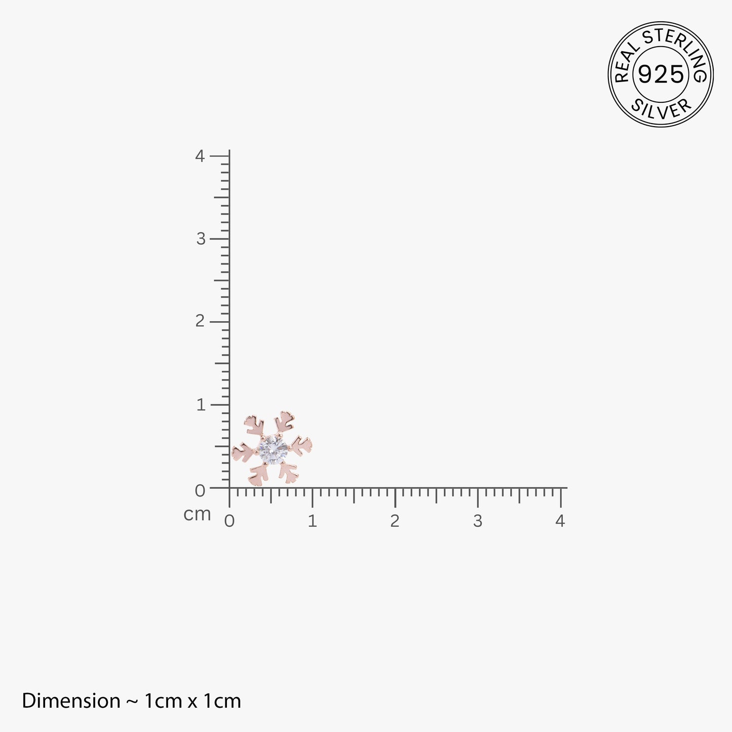 Starburst Rose Gold Studs