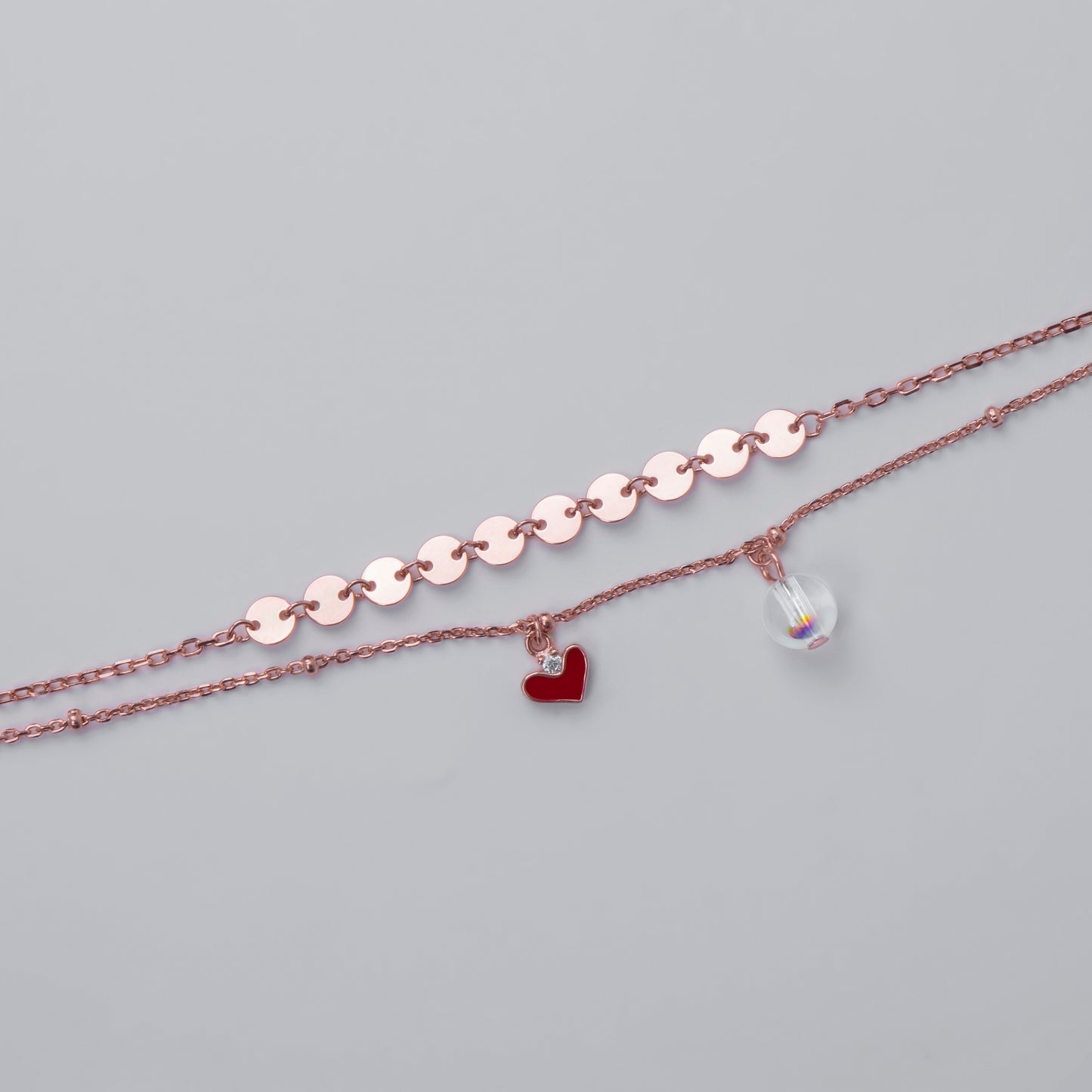 Heart & Charm Layered Bracelet