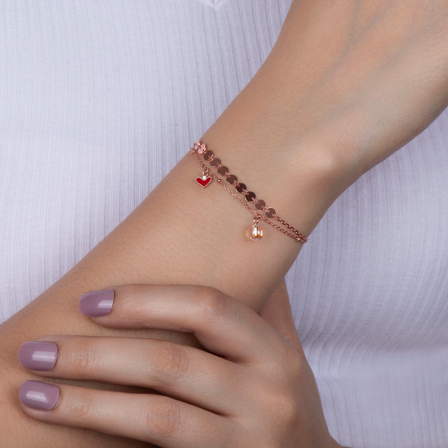 Heart & Charm Layered Bracelet