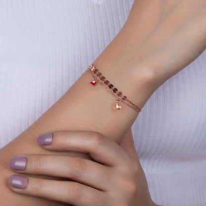 Heart & Charm Layered Bracelet