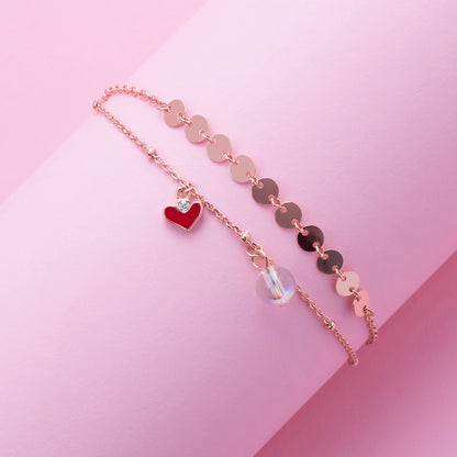 Heart & Charm Layered Bracelet
