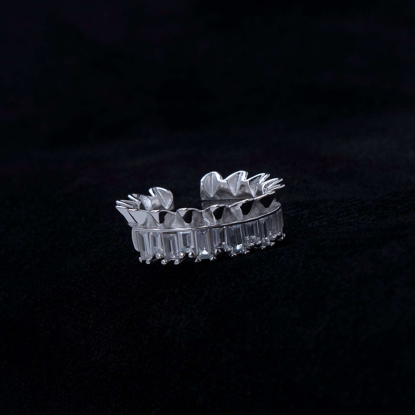 Regal Crown Adjustable Silver Ring
