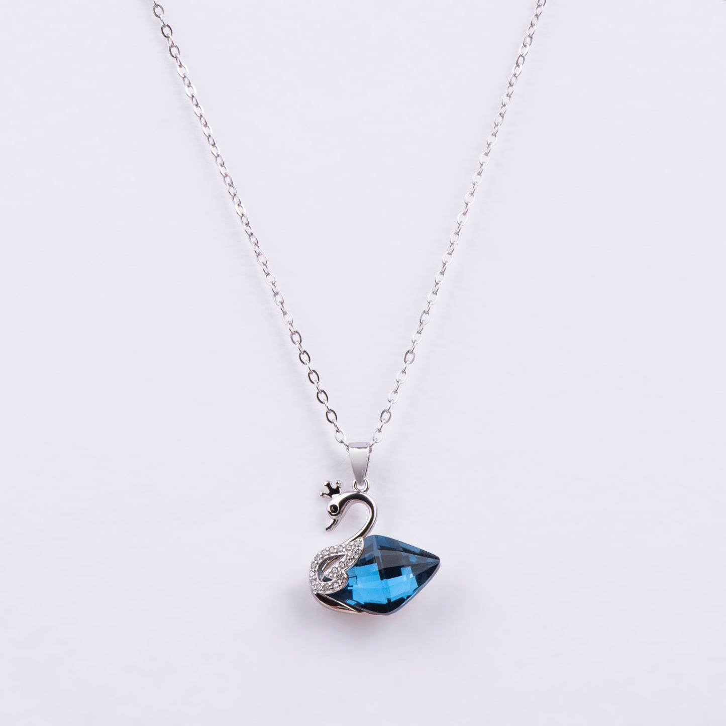 Sapphire Grace Swan Necklace