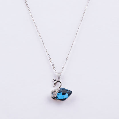 Sapphire Grace Swan Necklace