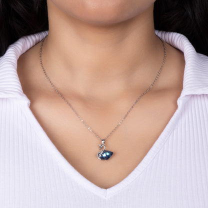 Sapphire Grace Swan Necklace