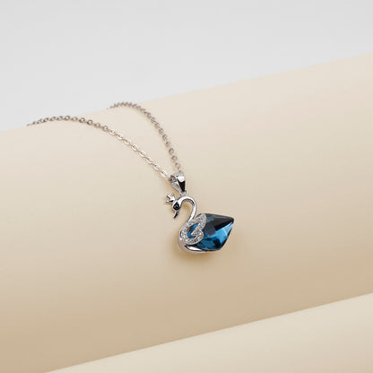 Sapphire Grace Swan Necklace